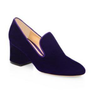 Gianvito Rossi Marcel Velvet Pump Violet sz 5 NWOT
